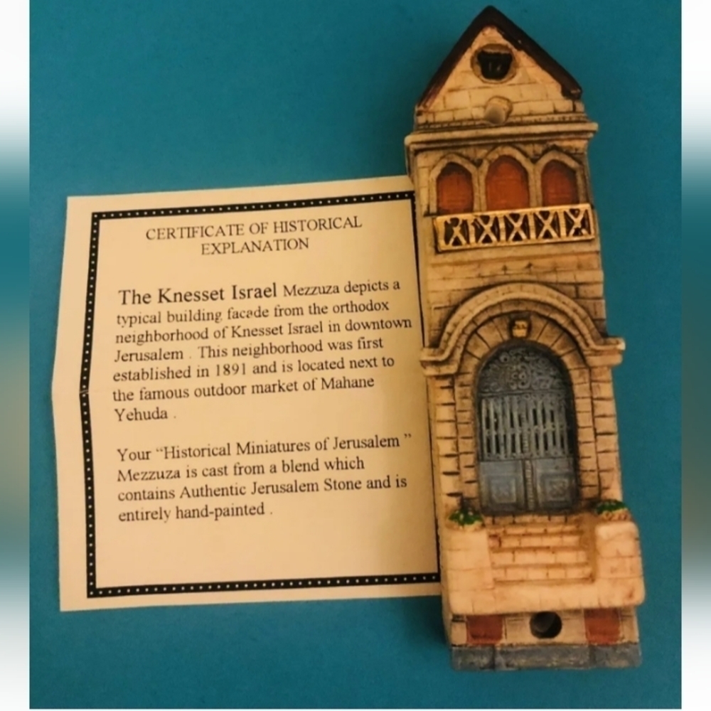 MEZZUZA miniature Of The Knesset Israel